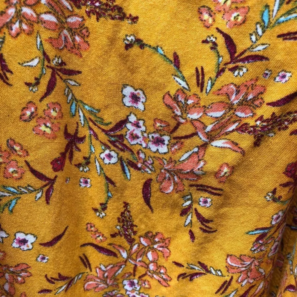 xhilaration Floral Spaghetti Strap V-Neck Mini Dress Medium